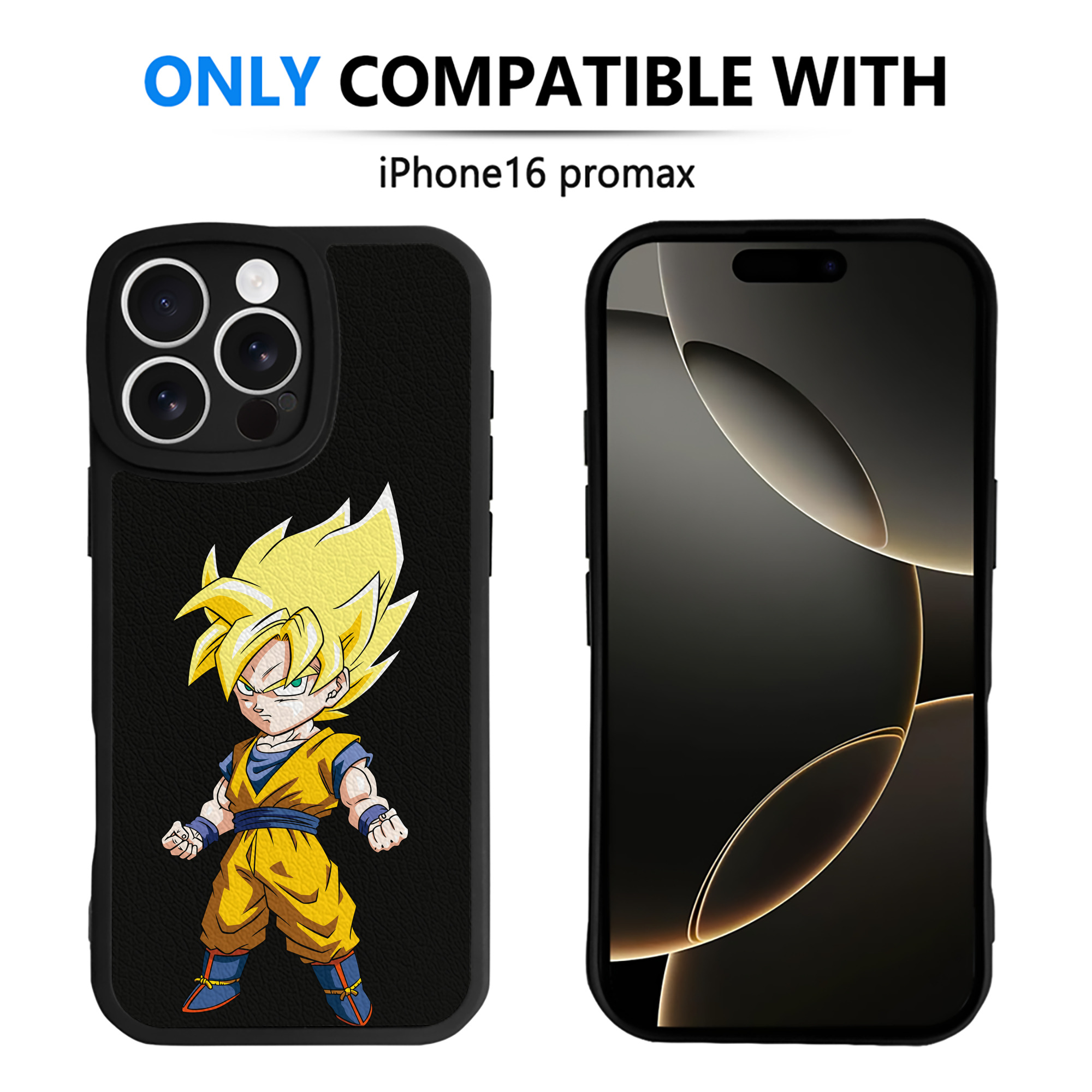 （画像用） ドラゴンボール 孫悟空（そん ごくう）Son Goku カカロット DRAGON BALL Kakarotto 【iPhone 16シリーズ対応】シリコンスマホケース（レザー調） 材質：シリコン